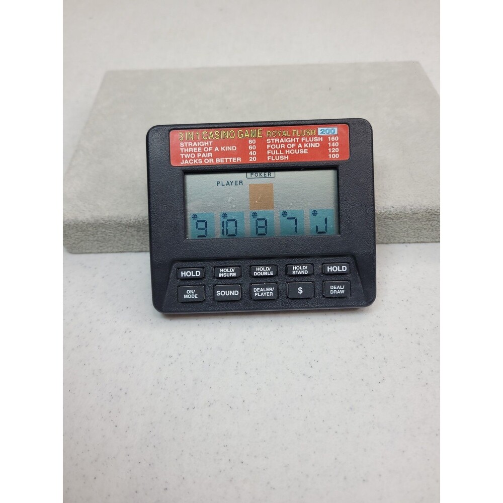 Spectra Casino 3 in 1 Handheld Game Works Tested With New Batteries Model LCG-15